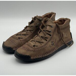 ALCUBIEREE Mens Size 44/US 10 Brown Leather Ankle Boots New Unworn No Box